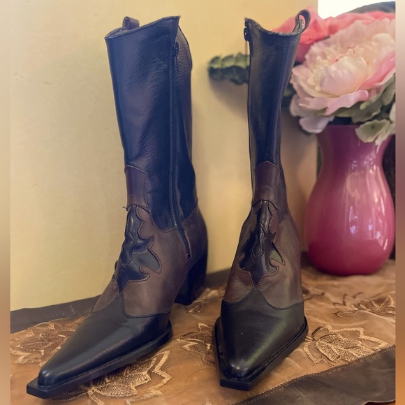 Price Cut!! UNIQUE Cowgirl boots hand made in Mexico. Size 6.  NWOT. - Picture 2 of 15